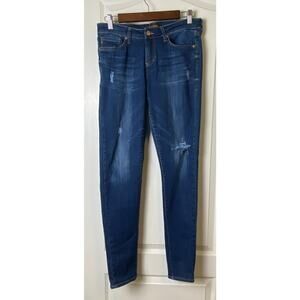 Dear John Women's Dark Wash Gisele Distressed Skinny Jeans Women's Size 27